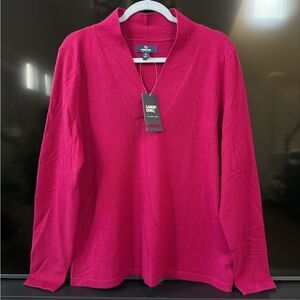 Lands End Cashmere Magenta Sweater Size XL NWT